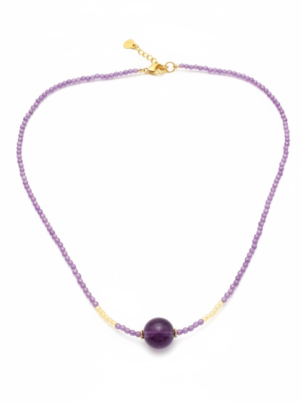 Natural Amethyst Crystal and Rock Choker Layering Necklace NWT